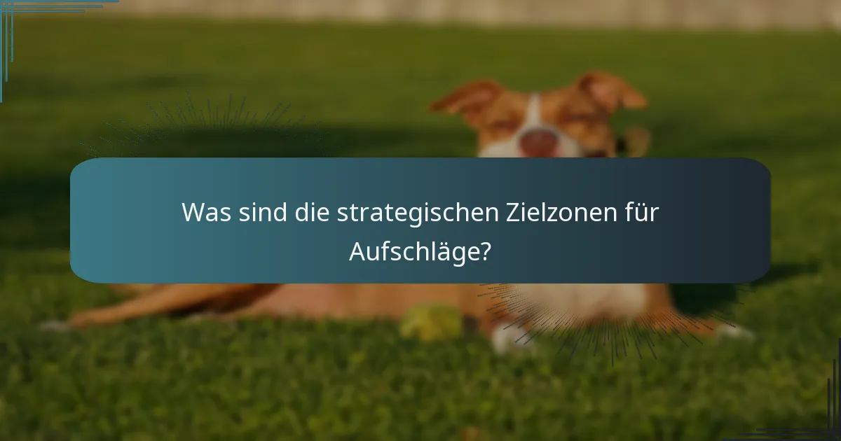 Was sind die strategischen Zielzonen für Aufschläge?
