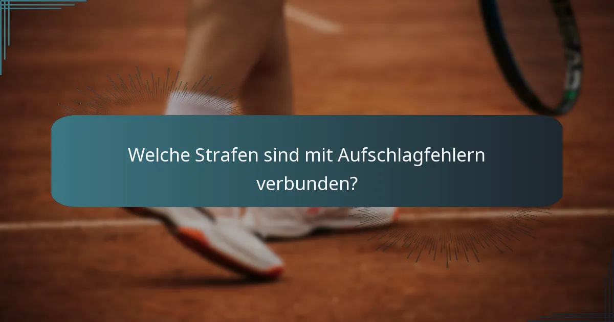 Welche Strafen sind mit Aufschlagfehlern verbunden?