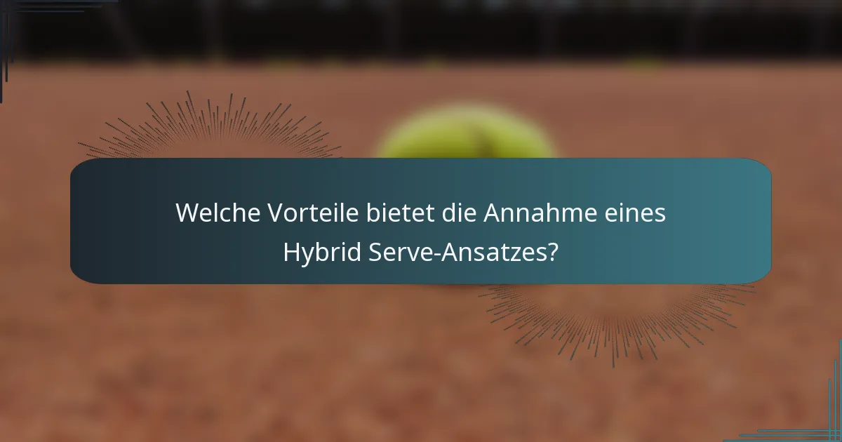 Welche Vorteile bietet die Annahme eines Hybrid Serve-Ansatzes?