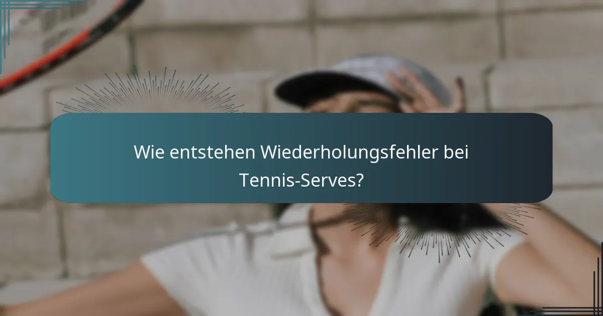 Wie entstehen Wiederholungsfehler bei Tennis-Serves?